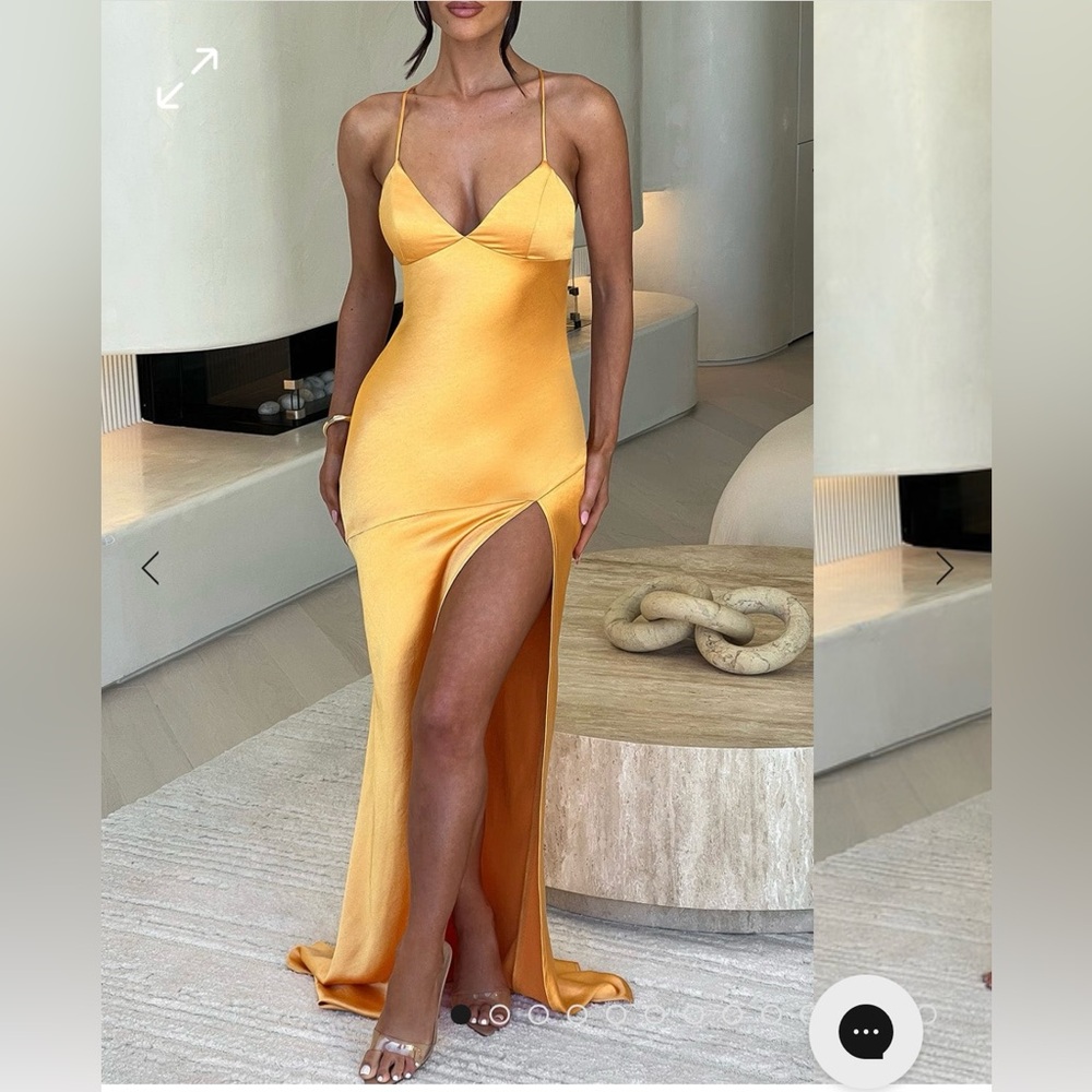 This is a medium isobel maxi dress in tangerine from babyboo